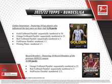 Load image into Gallery viewer, 2021-22 Topps Bundesliga Soccer Hobby Box