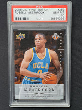 Load image into Gallery viewer, 2008-09 Upper Deck UD First Edition Russell Westbrook ROOKIE RC #262 PSA 10