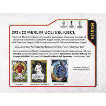 Load image into Gallery viewer, 2021-22 Topps UEFA Champions League Merlin Chrome Soccer Hobby Box
