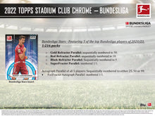 Load image into Gallery viewer, 2021-22 Topps Stadium Club Chrome Bundesliga Soccer Hobby