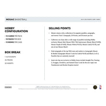 Load image into Gallery viewer, 2021-22 Panini Mosaic Basketball Hobby Box