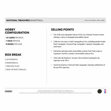 Load image into Gallery viewer, 2021-22 Panini National Treasures Basketball Hobby 4-Box Case