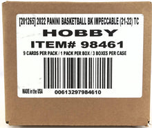 Load image into Gallery viewer, 2021-22 Panini Impeccable Basketball Hobby 3-Box Case