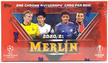 Load image into Gallery viewer, 2020-21 Topps UEFA Champions League Merlin Collection Hobby Box