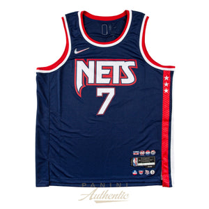 KEVIN DURANT AUTOGRAPHED NBA 75TH ANNIVERSARY BROOKLYN NETS CITY EDITION SWINGMAN JERSEY