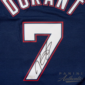 KEVIN DURANT AUTOGRAPHED NBA 75TH ANNIVERSARY BROOKLYN NETS CITY EDITION SWINGMAN JERSEY