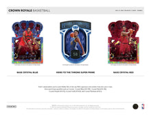 Load image into Gallery viewer, 2021-22 Panini Crown Royale Basketball Hobby Box