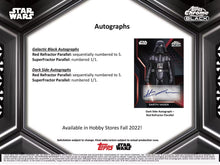 Load image into Gallery viewer, 2022 TOPPS STAR WARS CHROME BLACK HOBBY BOX