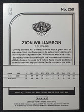 Load image into Gallery viewer, 2019-20 Panini NBA HOOPS Zion Williamson #258 RC Rookie