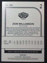 Load image into Gallery viewer, 2019-20 Panini NBA HOOPS Tribute Zion Williamson #296 RC Rookie
