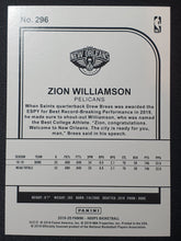 Load image into Gallery viewer, 2019-20 Panini NBA HOOPS Tribute Zion Williamson #296 RC Rookie