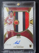 Load image into Gallery viewer, 2021-22 Panini Crown Royale Ayo Dosunmu Rookie Silhouettes Patch Auto RPA /25