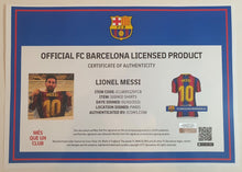 Load image into Gallery viewer, Lionel Messi FC Barcelona MATCH ISSUED Signed Jersey GOAT - ICONS Certified Authentic