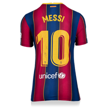 Load image into Gallery viewer, Lionel Messi FC Barcelona MATCH ISSUED Signed Jersey GOAT - ICONS Certified Authentic