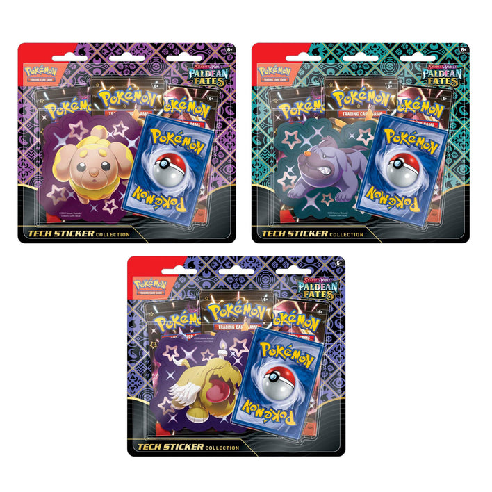 POKÉMON TCG Scarlet & Violet 4.5 Paldean Fates Tech Sticker Blister (set of 3)