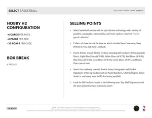 2022-23 Panini Select Basketball H2 Box