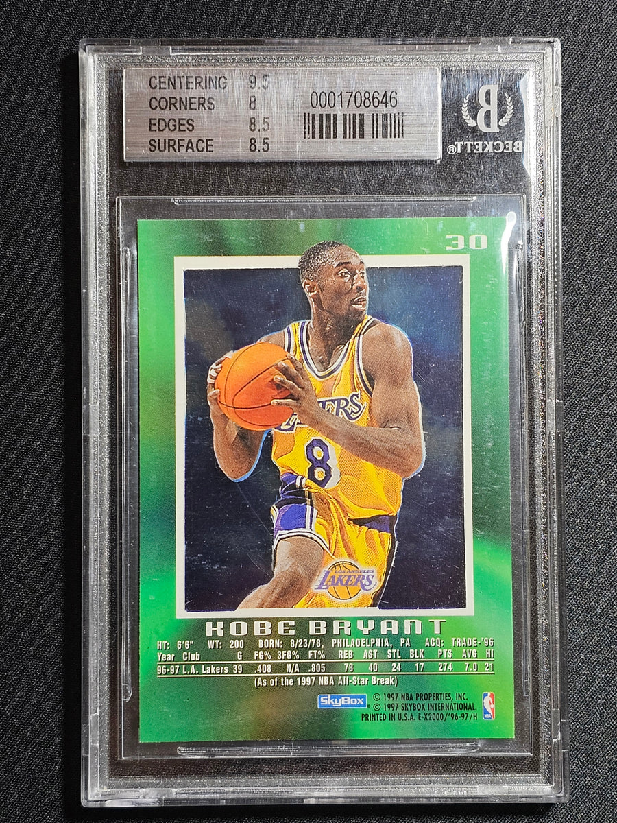 1996-97 E-X2000 #30 Kobe Bryant BGS 8.5 (9.5 Centering) – Matrix ...