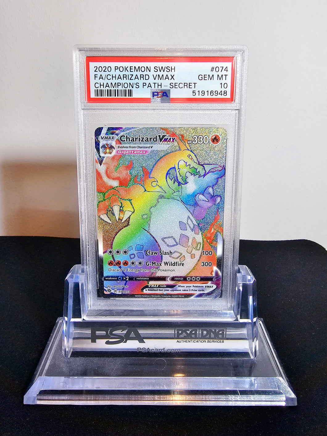 Pokémon Champion's Path Charizard VMAX Secret Full Art - PSA 10