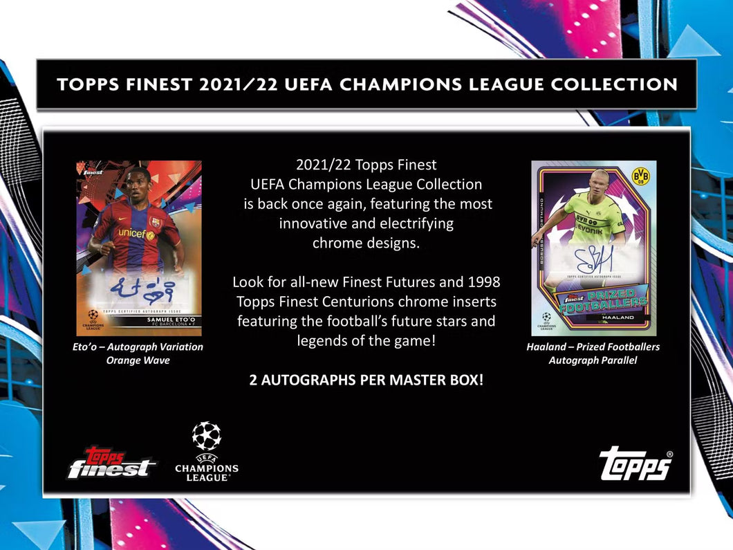 [PREORDER] 2021-22 Topps Finest UEFA Champions League Soccer Hobby Box (Aug 2022)