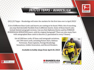 2021-22 Topps Bundesliga Soccer Hobby Box