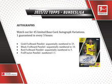 Load image into Gallery viewer, 2021-22 Topps Bundesliga Soccer Hobby Box
