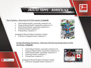 2021-22 Topps Bundesliga Soccer Hobby Box
