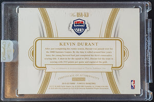 2019-20 Panini Flawless Kevin Durant USA Basketball Auto /25