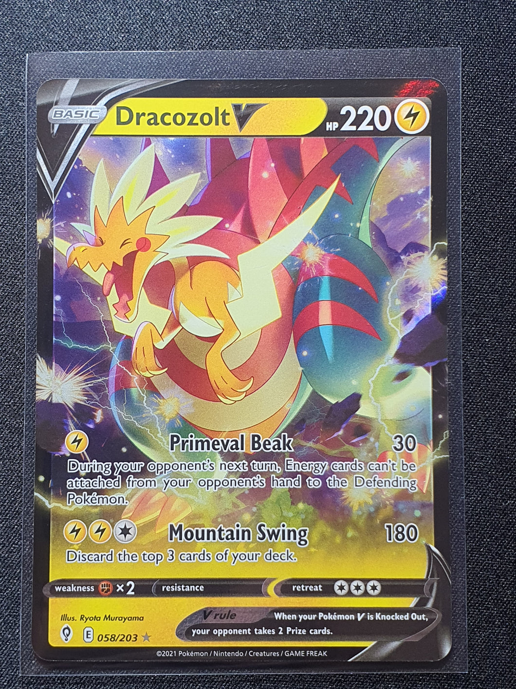 Pokemon - Evolving Skies - Dracozolt V 058/203