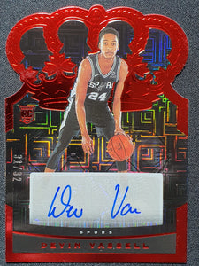 2020-21 Crown Royale Devin Vassell SSP Asia Red Auto #/32