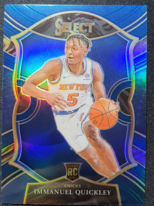 2020-21 Panini Select Immanuel Quickley Blue Prizm Rookie RC