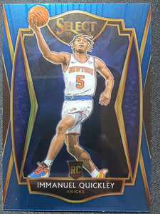 2020-21 Panini Select Immanuel Quickley PREMIER LEVEL Blue Rookie RC
