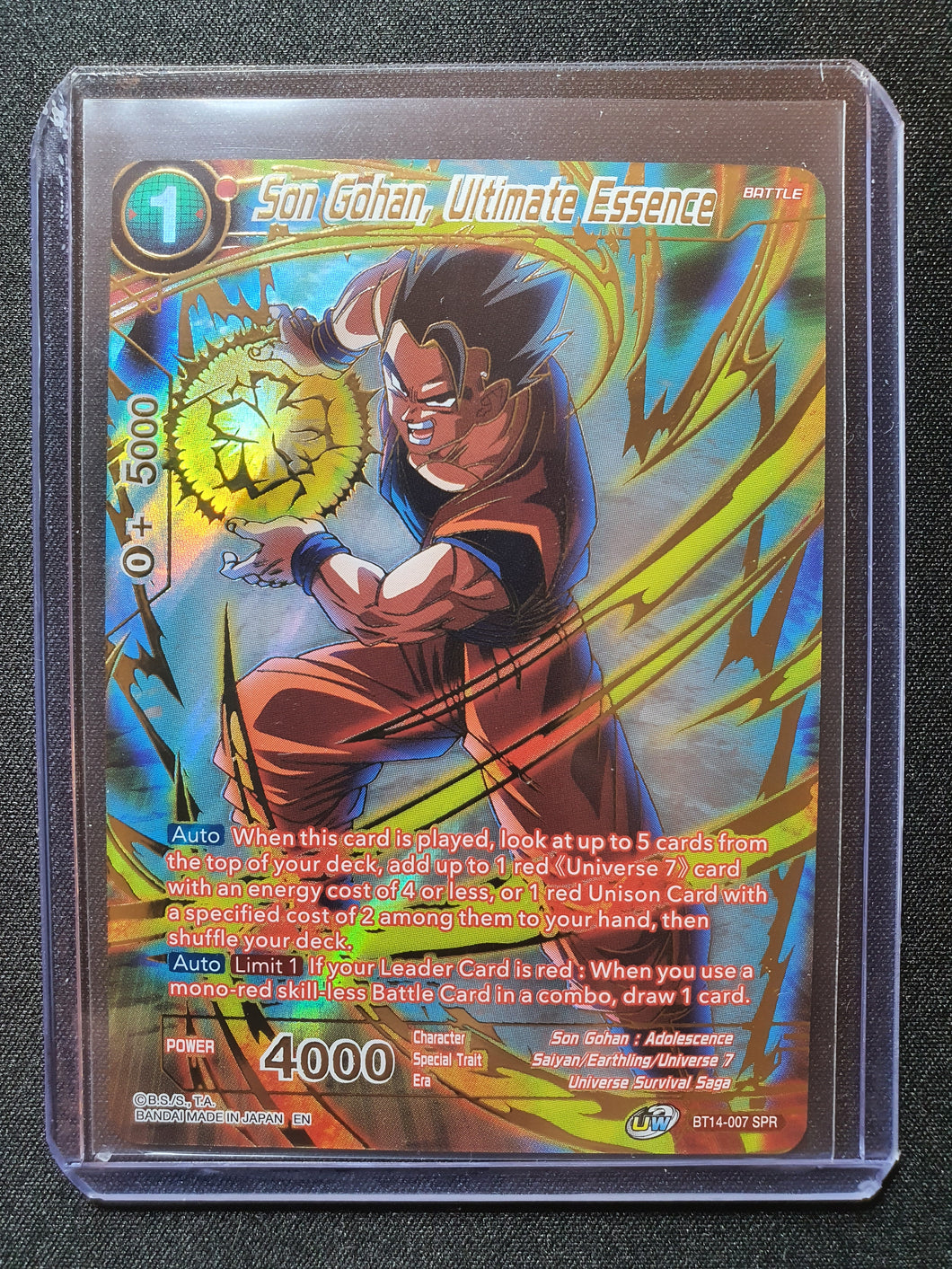 Son Gohan, Ultimate Essence BT14-007SPR, Dragon Ball Corss Spirits
