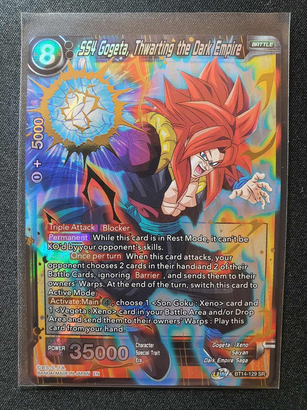 SS4 Gogeta, Thwarting the Dard Empire, BT14-129 SR, Dragon Ball Corss Spirits