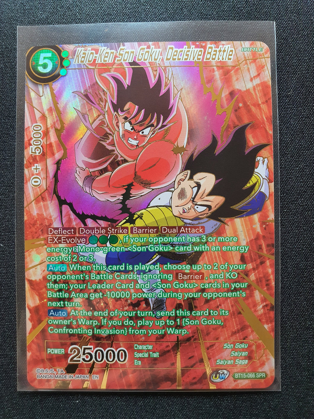 Kaio-Ken Son Goku, Decisive Battle, BT15-066 SPR Special Rare - Saiyan Showdown