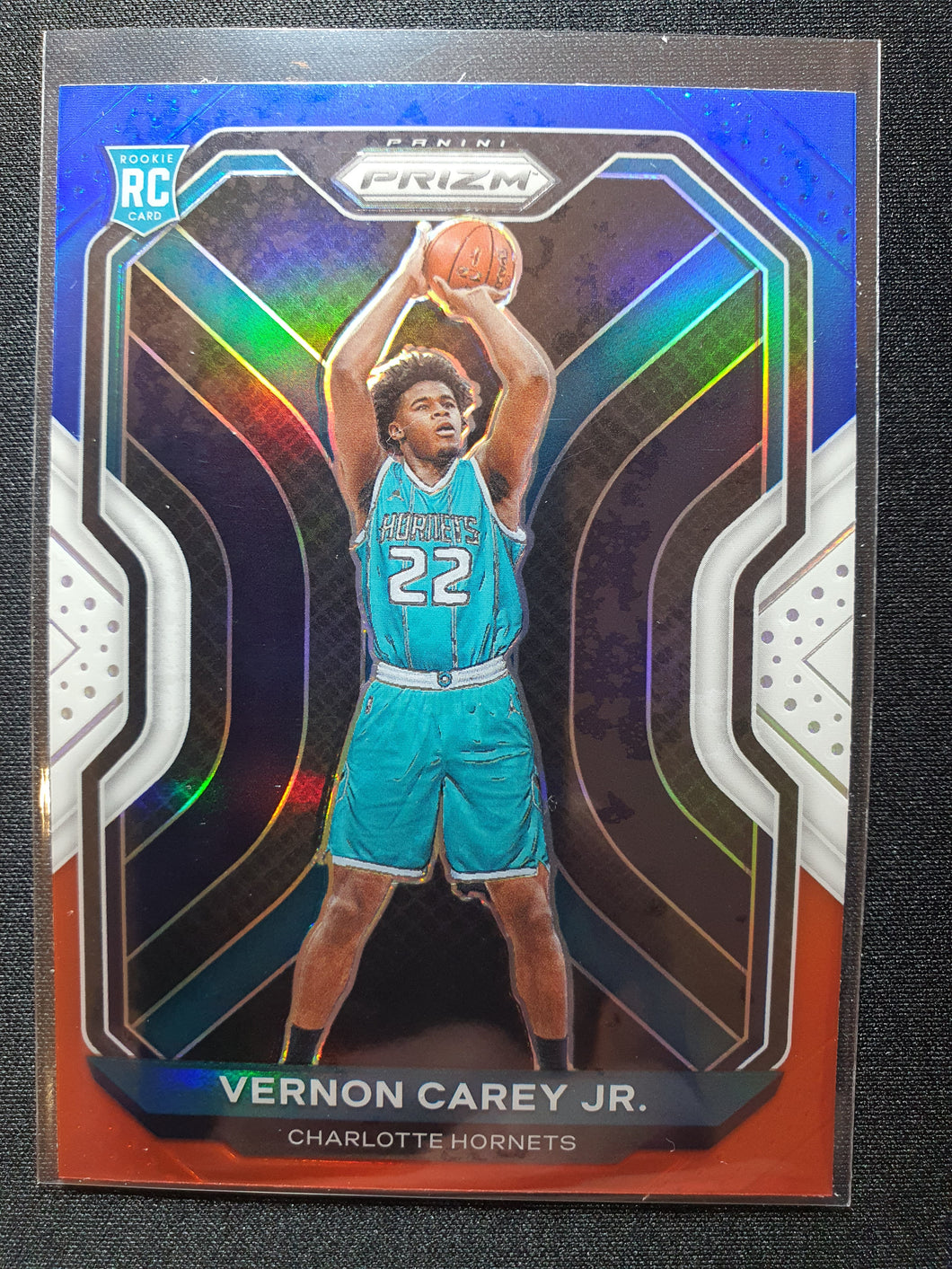 2020-21 Panini Prizm Vernon Carey Jr. Blue Rookie White Red Prizm