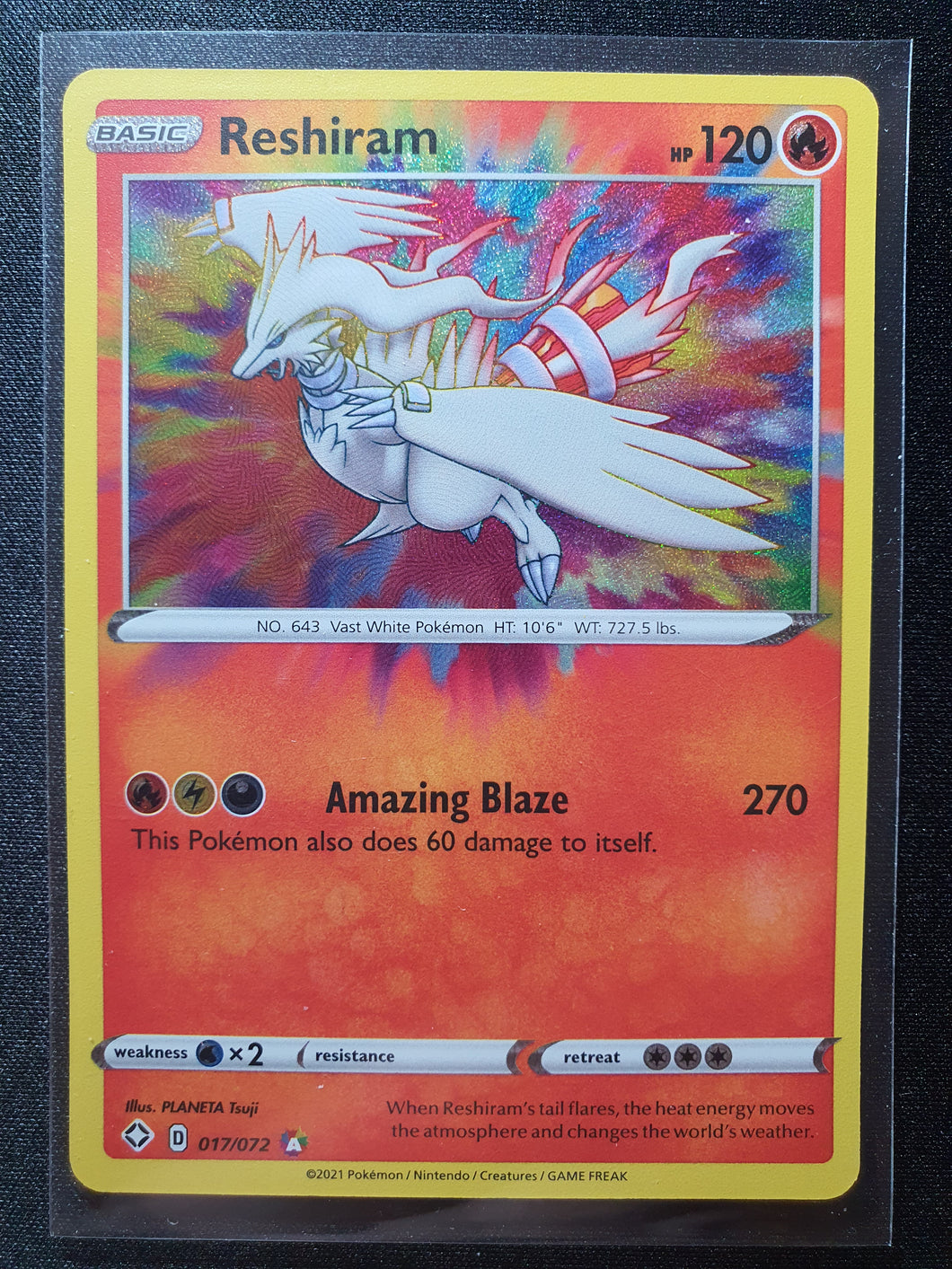 Pokemon - Shining Fates - Reshiram Amazing Rare 017/072