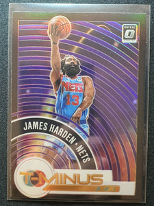 2020-21 Panini Donruss Optic James Harden T-Minus Purple Prizm