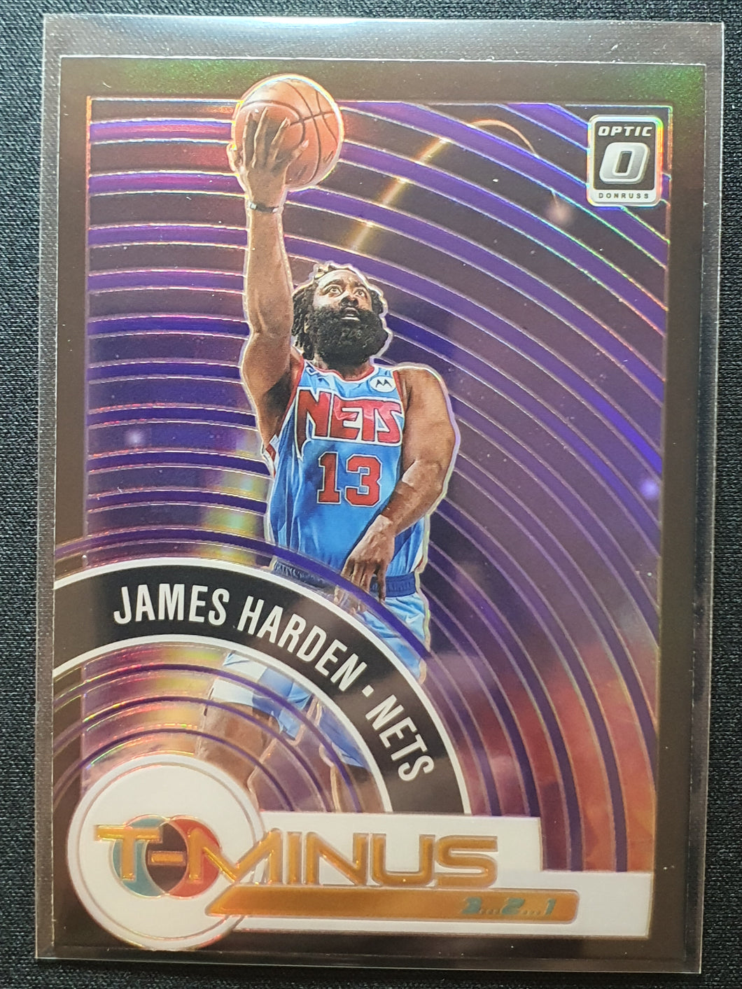 2020-21 Panini Donruss Optic James Harden T-Minus Purple Prizm