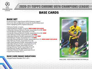 2020-21 Topps Chrome UEFA Champions League Soccer Hobby Box