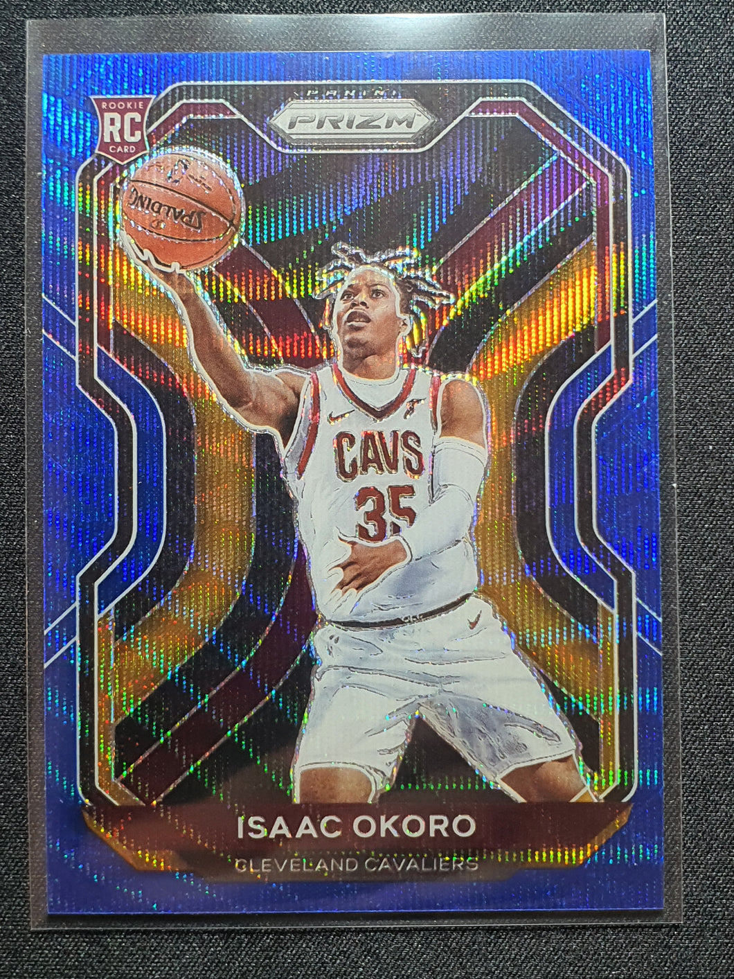 2020-21 Panini Prizm Isaac Okoro Blue Wave Rookie