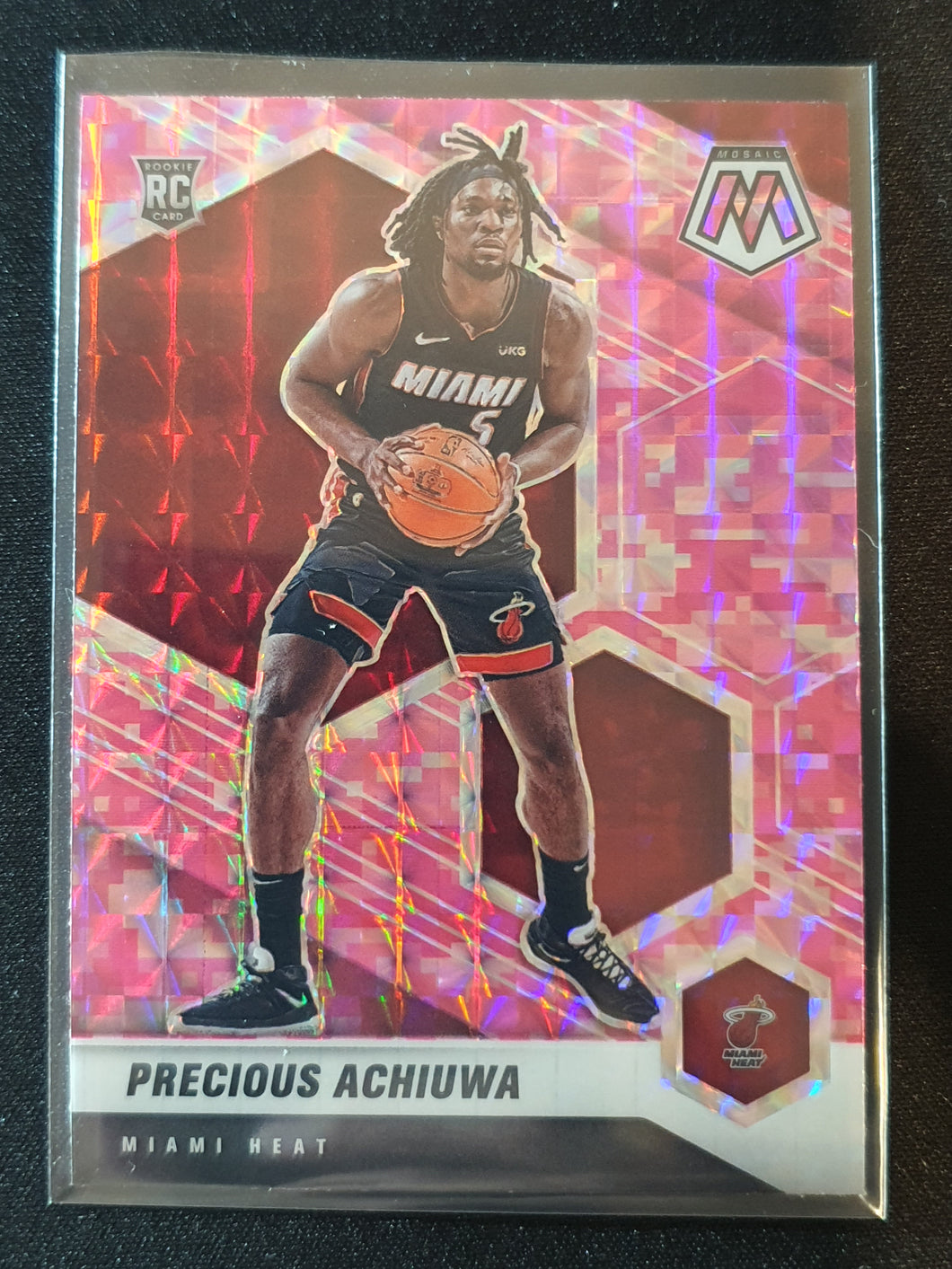 2020-21 Panini Mosaic Precious Achiuwa Rookie Pink Camo