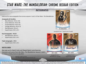 2022 Topps Star Wars Mandalorian Chrome Beskar Edition Hobby Box