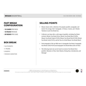 2021-22  Panini Mosaic Basketball Fast Break Box