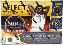 Load image into Gallery viewer, 2020-21 Panini Select Basketball Mega Box (Red, White, Green Cracked Ice Prizms!)
