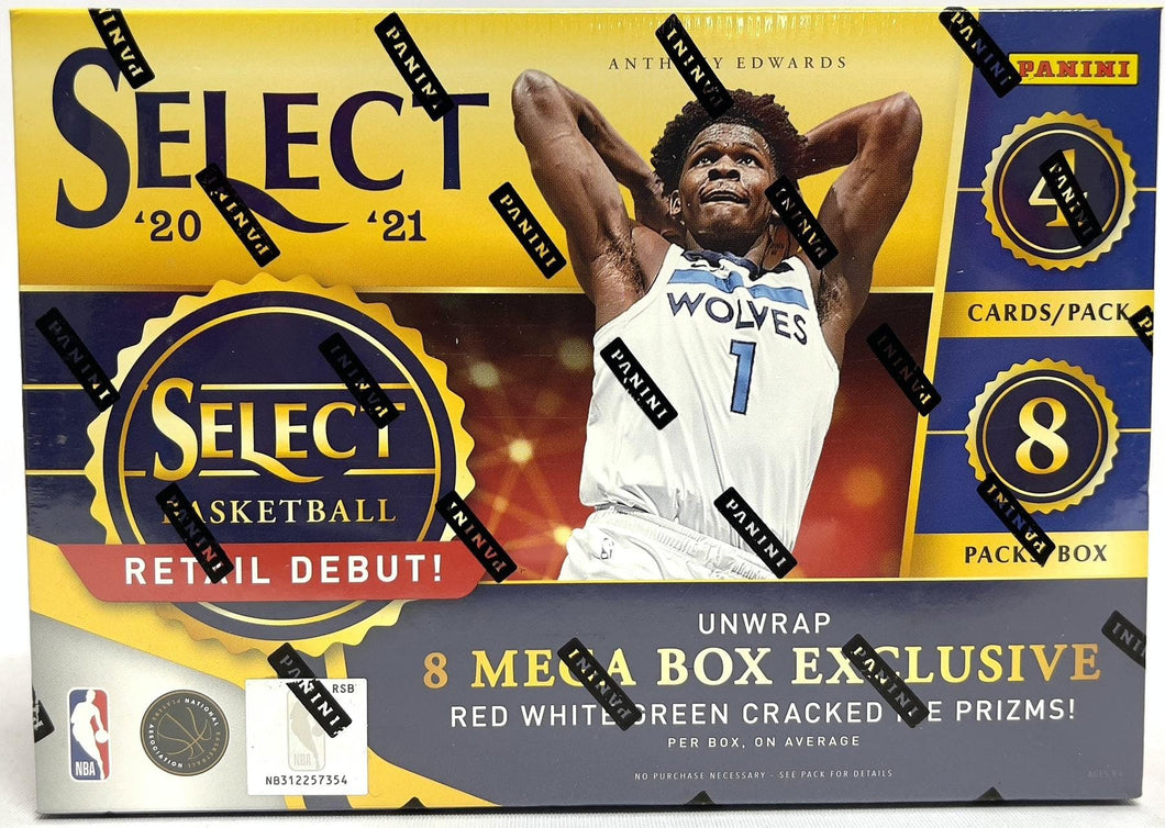 2020-21 Panini Select Basketball Mega Box (Red, White, Green Cracked Ice Prizms!)