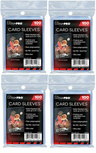 400 x Ultra Pro Soft Card Sleeves - Clear Penny Protector 4 Packs (PK 100)