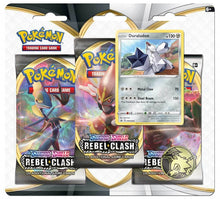 Load image into Gallery viewer, POKEMON TCG Sword and Shield - Rebel Clash Three Booster Blister - 2 Pack Combo
