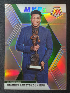 2019-20 Panini Mosaic Giannis Antetokounmpo MVPs Silver Prizm #297