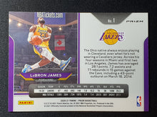 Load image into Gallery viewer, 2020-21 Panini Prizm Basketball LeBron James Blue White Red - Kobe Tribute
