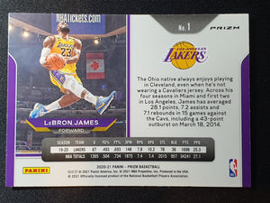 2020-21 Panini Prizm Basketball LeBron James Blue Wave Tmall Exclusive SP - Kobe Tribute